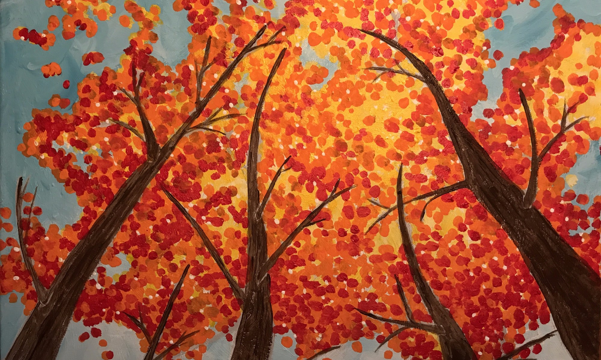 Fall trees painting