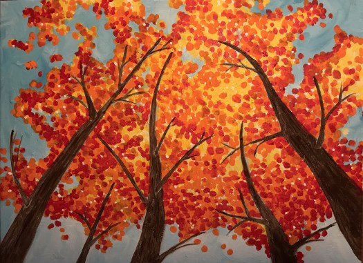 Fall trees painting